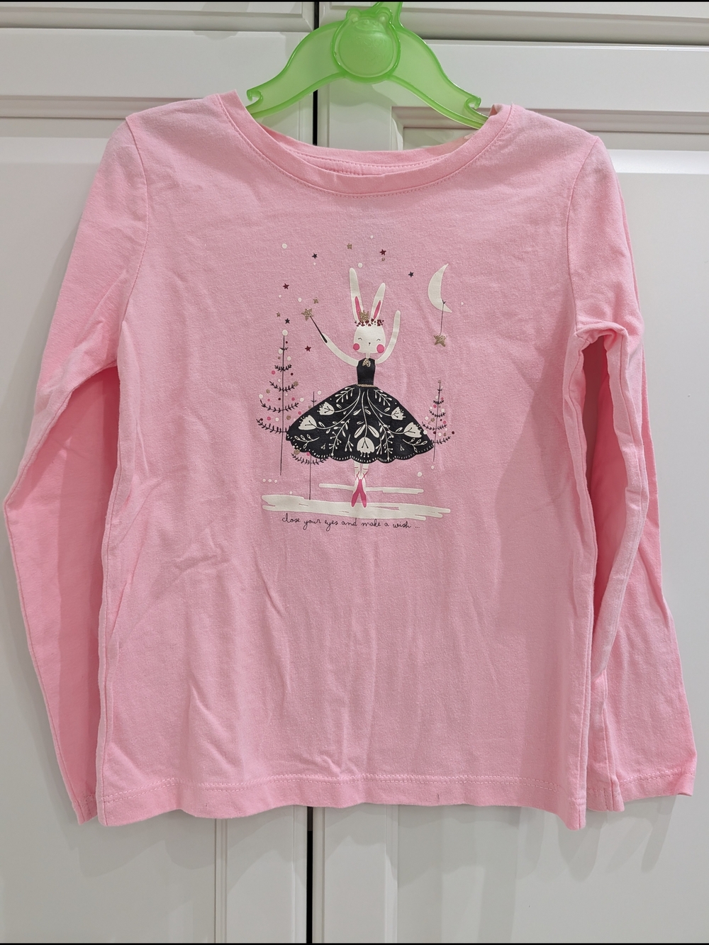 4/$20 George Girls Bunny Ballerina Shirt – Size 6 – Pink – 100% Cotton